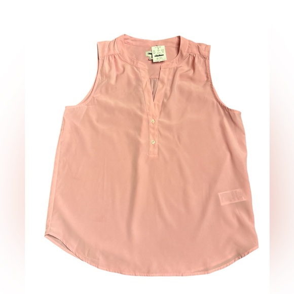 J. Crew Factory Tops - J Crew Factory women’s Sleeveless V-neck popover top pink Size XS NWT